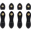 Upstore Set di 4 fibbie a scatto in pelle con bottoni da cucire su pelle, fibbie di chiusura per borse, custodie per cellulare, giacche, quaderni, fai da te (nero)