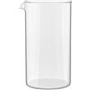 bonVIVO Caraffa Vetro - Tazza di Ricambio Macchina Caffè Filtro French Press - Bricco Trasparente - Caffettiera Francese e Tisaniera, 1 Litro, 8 tazze