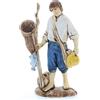 Moranduzzo Pescatore per Presepe da Cm 10 Scala 1:20 - Statuine Presepe Indistruttibili - Stile 700', Pittura Rifinita a Mano, Prodotto Ufficiale, Made in Italy, Scultore M. Landi