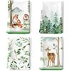 Arquiel Strofinacci Da Cucina Cotone Set Di 4 Natale, Panni Da Cucina In 100% Cotone Multiuso Morbidi E Assorbenti Strofinacci Canovaccio Cucina Strofinacci Da Bar(48 x 70CM, Animali Della Giungla)