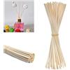 Simoutal - Bastoncini di ricambio per diffusore di oli essenziali, 50 pezzi, in legno di rattan, bastoncini di ricambio per diffusore di aromi (naturale, 20 x 3 mm)