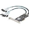 StarTech.com Scheda SATA PCI Express a 8 porte, Adattatore/convertitore PCIe per SSD/HDD SATA con 4 Controller Host, Scheda di Espansione SATA 3 PCIe x4 Gen 2 a SATA III 6 Gbps (8P6G-PCIE-SATA-CARD)