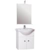 CAPALDO Mobile bagno sospeso 60 cm con lavabo e specchio laccato bianco - Emma 83162