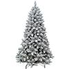 Albero di natale innevato altezza 210 cm 1020 rami apertura ad ombrello Fiocco