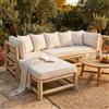 MIlani Home VENTURA - divano in teak da esterno con chaise longue