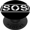 Gorilla'ish -BOLD DISTRESSED QUOTES & TE SOS - Distressed Grünge, design rettangolare bianco e nero PopSockets PopGrip Intercambiabile