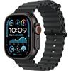 Apple Watch Ultra 2 GPS + Cellular 49 mm Sportwatch con robusta cassa in titanio Nero e Ocean Band Nero. Fitness tracker, GPS di precisione, tanta autonomia, luminoso display Retina