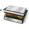 Aigostar Hett pro - Panini Maker/Tostapane Piastra, Rivestimento Antiaderente Eco Stone, Vassoio Raccogli Grasso, Pressa a sandwich, Bistecchiera Elettrica, 1500 Watt, Apertura a 180º.