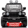 Mondial Toys Auto Elettrica Macchina per Bambini 2 Posti Jeep Wrangler Rubicon 12V con Ruote