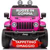 Mondial Toys Auto Elettrica Macchina per Bambini 2 Posti Jeep Wrangler Rubicon 12V con Ruote