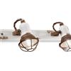 Ferroluce Applique 2 luci con gabbia Retrò Loft C1676/1 di Ferroluce