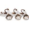 Ferroluce Applique 3 luci con gabbia Retrò Loft C1677/1 di Ferroluce