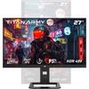 TITAN ARMY P2710S monitor gaming 240hz , 27 pollici 2K QHD, con supporto rotante, 1ms GTG, HDR400, Adaptive-sync