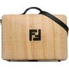 Fendi Pre-Owned - Borsa da viaggio in rattan 2010-2023 - Donna - cotone e paglia/pelle di vitello - Taglia unica - Marrone