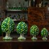 CERAMICHE CALTAGIRONE Pigne in ceramica cm 15-30 siciliana Caltagirone Verde Foglia- Varie Dimensioni
