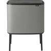 Brabantia Pattumiera Bo Touch Bin, 11 + 23L, Calcestruzzo minerale grigio