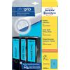 Avery Zweckform L4763 - Etichette per raccoglitori, formato A4, 192 x 38 mm, 20 fogli, 140 pezzi, colore: blu