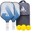 JOOLA Set Pickleball Blue Lightning, Include 2 Racchette, 4 Palline e una Borsa, Ideale per Giocatori Occasionali, Tundra, 7 Pezzi
