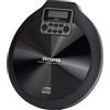 AIWA - PCD-810BK Lettore CD Portatile, Protetto Dagli Urti, Presa per Auricolari Mini-jack 3.5 mm, Display LCD, Colore Nero