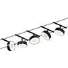 Paulmann 94479 - Kit di base a LED, 5 x 400 lm, 5 x 5 W, bianco caldo, nero opaco, plastica cromata, sistema di illuminazione in metallo 3000 K