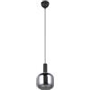 Trio Leuchten Pendelleuchte Diva 319800132, Metall Schwarz matt, Glas Chrom bedampft, exkl. 1x E27