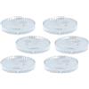 Dekohelden24 Set di 6 piatti per candela, rotondi, trasparenti/trasparenti, dimensioni: 1,5 x 10 cm