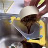 Wagoodter Filtro Tri-Holder Triangolare per Cucina, Filtro a Rete per Lavello Angolare, Rack di Scarico Appeso a Rete Fine per Stoccaggio Rifiuti del Lavello (1 supporto+50 sacchetti filtro)