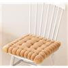 IXITON Biscotto a forma di cuscino di meditazione cuscino di seduta rotondo Cookie Chair Pad quadrato cuscino del pavimento per sedia soggiorno balcone ufficio divano (40cm) (quadrato, marrone chiaro)