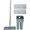 Aqua Laser - Easy Flat Mop, secchio autopulente a doppio scomparto con scopa girevole e 2 salviette in microfibra