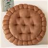 IXITON Biscotto a forma di cuscino di meditazione cuscino di seduta rotondo Cookie Chair Pad quadrato cuscino del pavimento per sedia soggiorno balcone ufficio divano(40cm) (rotondo, marrone)