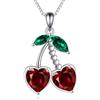 Vadmans Collana di Ciliegie in Argento Sterling Ciondolo di Ciliegie Frutti Carini Gioielli per Donne Regali