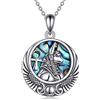 YFN Collana Anubis Argento Sterling Ciondolo Egiziano Conchiglia di Abalone Gioielli Egitto Regali per Donna Uomo