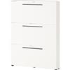 GERMANIA DIE MÖBELMACHER Germania scarpiera 2577-84 GW-Utah, in Bianco, con spazio per 12 paia di scarpe, profondità ridotta, ideale per corridoi stretti, 100 x 129 x 19 cm (LxHxP)