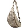 Chicca Borse Marsupio Grande in Pelle Unisex Stile Vintage Indossabile a Tracolla (Fango)