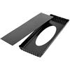 webake Stampo Crostata Antiaderente Stampo Torta con Fondo Removibile Rettangolare Stampi per Quiche Fluted Tins Flan Pan - Nero - 36,5 x15 x 3 cm