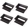 webake Stampo Crostata Rettangolare Fondo Amovibile Antiaderente 4,5 Pollici Mini Stampi per Quiche Fluted Tins Flan Pan - Nero - 4 Pezzi