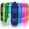 ZORRI Bottiglia d'Acqua Sportiva Senza BPA - Riutilizzabile Borraccia in plastica tritan 500ml/700ml/1000ml, Ideale Bottiglie per Bambini, Scuola, Ufficio, Bici, Calcio, Fitness, Yoga