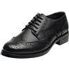 rismart Donna Brogue Appuntito Dito del Piede Pelle Oxfords Scarpe Stringate Basse 02372(Nero,EU35.5)