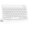 JADEMALL Bluetooth Tastiera per iPad, Samsung, Lenovo, Huawei, Xiaomi, Tastiera Ricaricabile Ultra Sottile Bluetooth Compatibile IOS/Windows/Android, Layout Italiano QWERTY, Bianca
