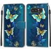 Mo-Beauty Cover per Samsung Galaxy Note 8, Cover Samsung Note 8 a Libro, Custodia in Pelle con Magnetica Portafoglio Custodia Silicone TPU Antiurto,Funzione Supporto Slot Schede (Farfalla 4)