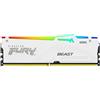 Kingston FURY Beast Bianco RGB 128GB (4x32GB) 5600MT/s DDR5 CL40 DIMM Memoria Gaming per Computer Fissi Kit da 4 Intel XMP - KF556C40BWAK4-128