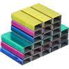 PATIKIL Punti per Cucitrice, 4pz(1000pz Punti Per Pacchetto) #10 Mini 3/16 Pollici Lunghezza Punti Metallici Senza Inceppamento per Casa Ufficio Fornitura, Rosa Rosso/Blu/Giallo/Verde