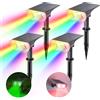 Linkind StarRay Luci Solari Esterno Giardino RGB, 22 LED Faretti Solari Colorate Decorative, 800LM Lampade Solari da Giardino Impermeabile IP65 per Cortile Prato Piscina, 4 Pezzi