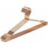 Amber Home 10 Pezzi 43cm di Grucce Appendiabiti in Ferro Metallico Alta qualità Oro Rosa per Completo, Magliette, Camicie, Giacche, Abiti, Vestito, Scanalature Antiscivolo, Forte e Resistente