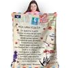 Zinello Design - Coperta Personalizzata Morbida da Regalare alla Propria Figlia da Parte di Mamma o Papà. Idea Regalo Originale e Utile per Natale (Firmata dalla Mamma, 150 x 200 cm)