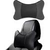 duoyif Cuscino Collo Per Sedile Auto, Poggiatesta Auto Cuscino, Poggiatesta Per Auto In Pelle Memory Foam, Cuscino Da Viaggio Per Il Supporto Del Collo, Per Ufficio Guida 1pezzo (Nero)