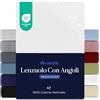 Dreamzie Lenzuola Letto Singolo Cotone 70x160 cm, Altezza Materasso fino a 12 cm - Lenzuolo Con Angoli Singolo - Bianco - Certificato senza Prodotti Chimici (Oeko TEX)