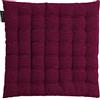 Linum PEPPER Cuscini Sedie 40x40 cm, 100% Cotone, Lavabile in Lavatrice, Rosso Borgogna