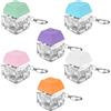 DINGFENG Fidget Cube, giocattolo antistress per bambini, 6 pezzi, portachiavi piccolo, basso volume e click, antistress, antistress, portachiavi per adulti, clicker ADHD, regalo per autismo