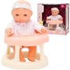 Miunana 6 Pollici Bambola Realistic Baby Doll con Vestiti e Walker Bella Mini Lavabile Seggiolino Del Bambino Bow Bib In Scatola Regalo per Bambino